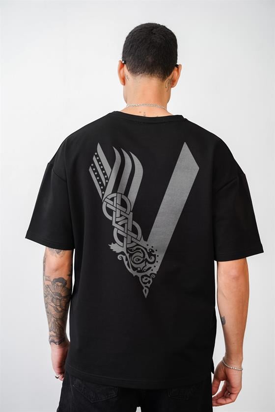 Image of Tricou unisex supradimensionat cu imprimeu viking