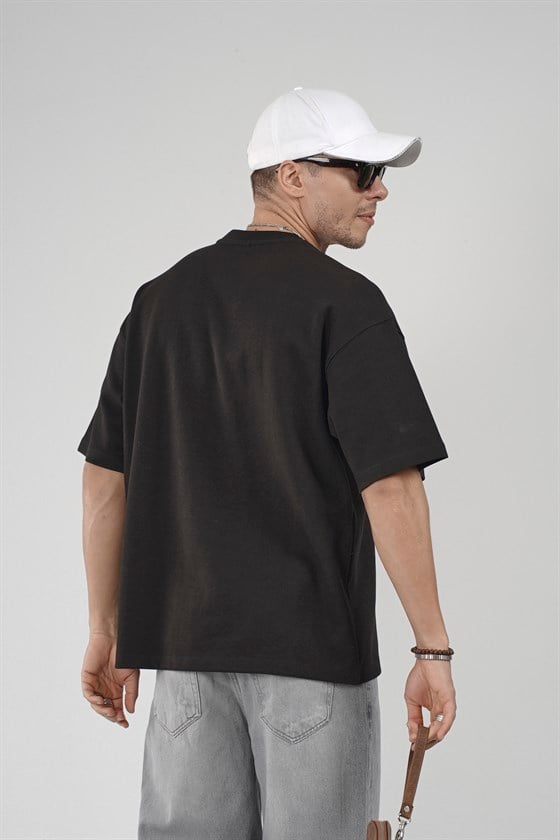Image of Vintage Print Crew Neck Oversize Men's T-Shirt