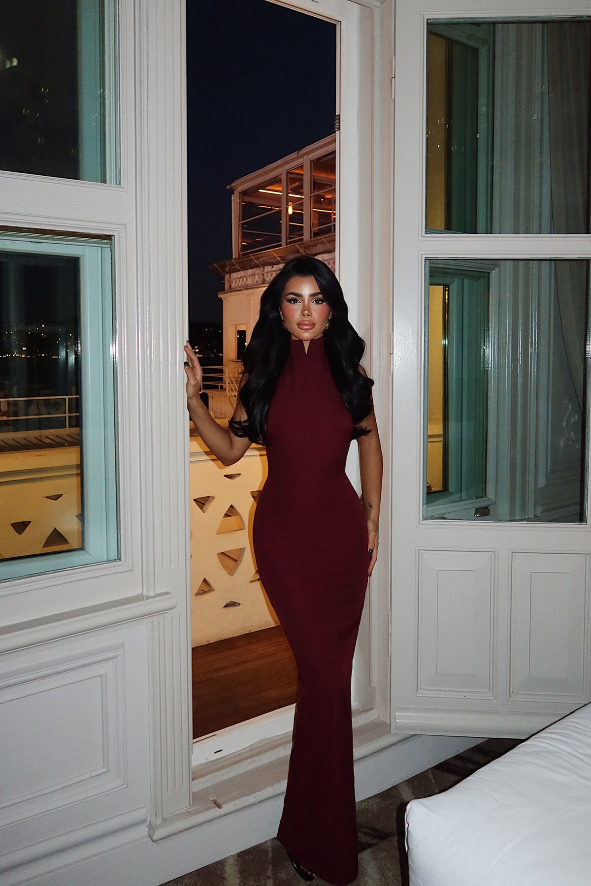 Image of Vişne Çürüğü Doria Uzun Elbise ATE-3614