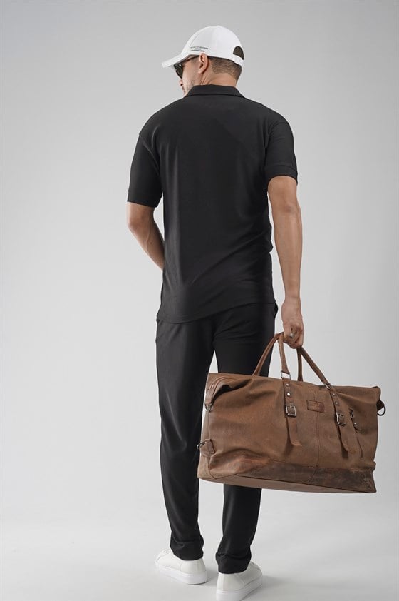 Image of Yakası Fermuarlı Regular Kalıp Pantolon Tişört Alt Üst Takım