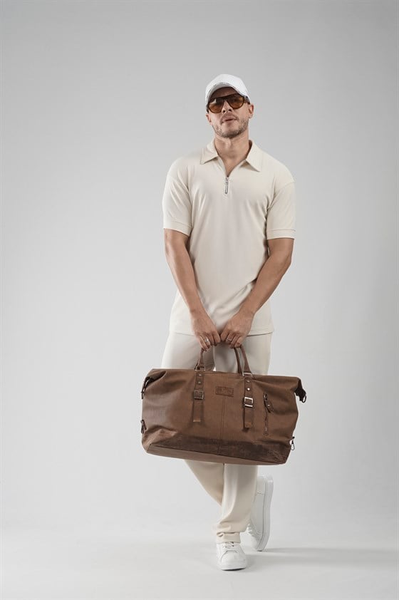 Image of Yakası Fermuarlı Regular Kalıp Pantolon Tişört Alt Üst Takım