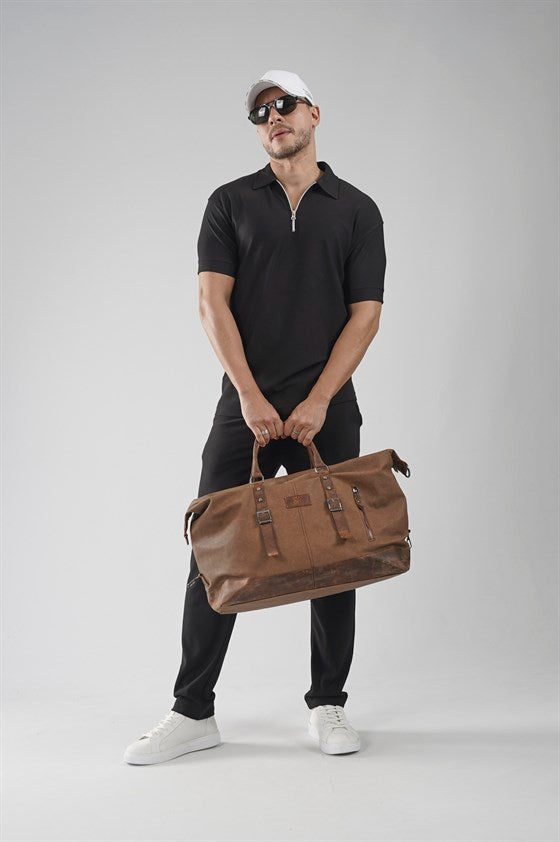 Image of Yakası Fermuarlı Regular Kalıp Pantolon Tişört Alt Üst Takım
