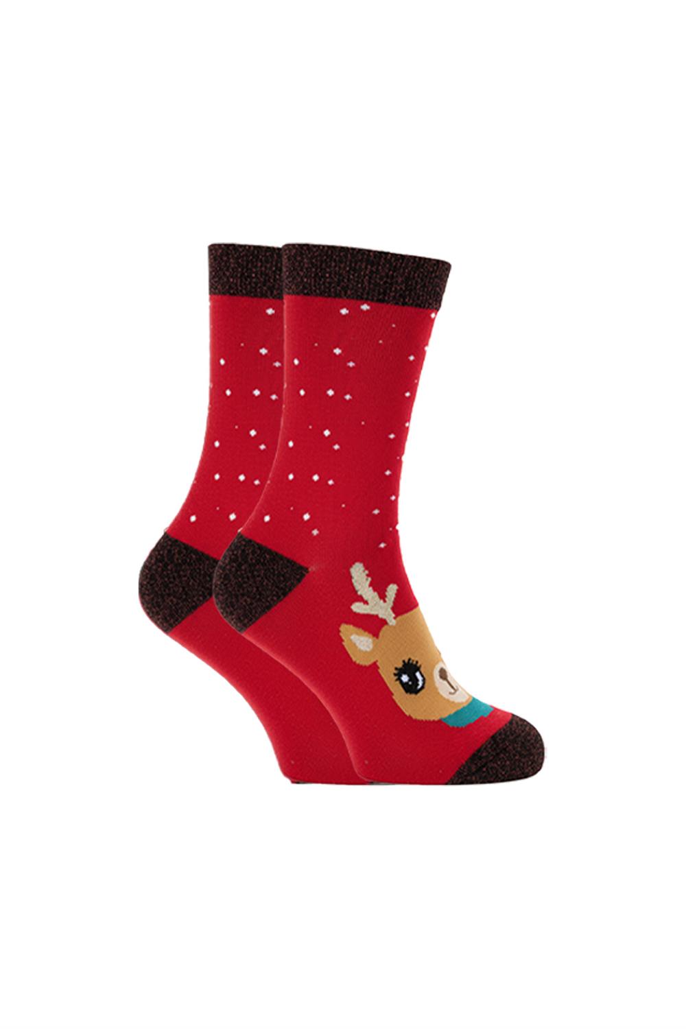 Image of Yılbaşı Noel Christmas Desenli Soket Çorap Renkli 4'Lü Paket